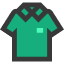 Teal polo shirt logo